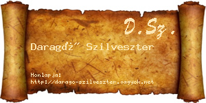 Daragó Szilveszter névjegykártya
